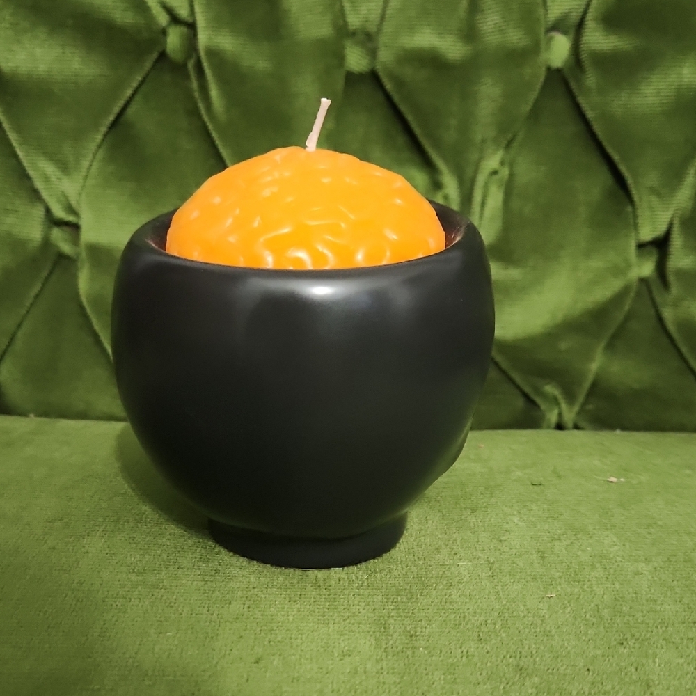 Orange Skull Candle - Picture 3 of 5